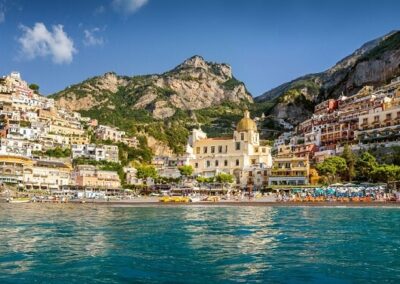 Positano, on the Amalfi Coast, from the sea