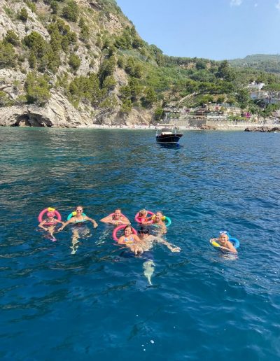free swimming off Marina del Cantone, Massa Lubrense