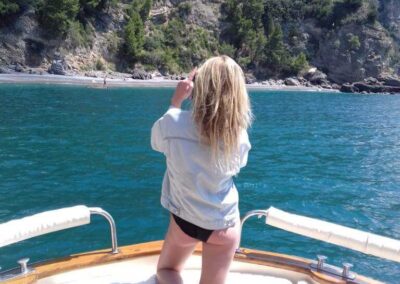 guest on board during a typical boat tour